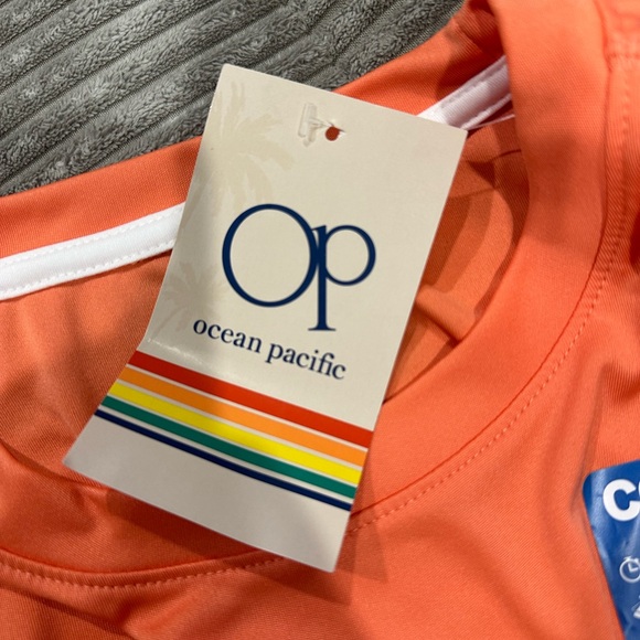 OP Men's Peach Long Sleeve Sun Shirt - Picture 4 of 6